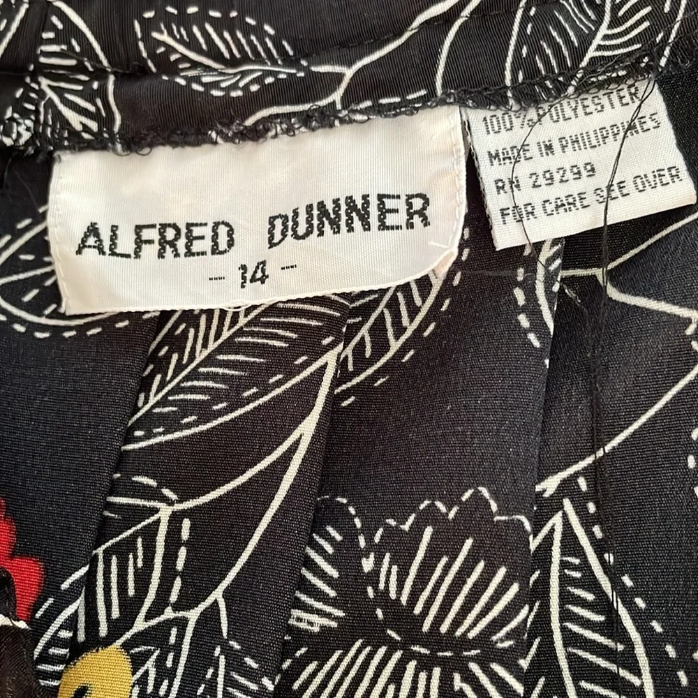Vintage Alfred Dunner‎ Floral Matching Skirt & Top Set Size 12/14